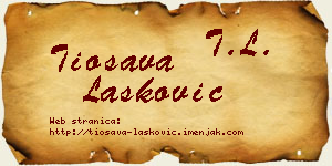 Tiosava Lasković vizit kartica
